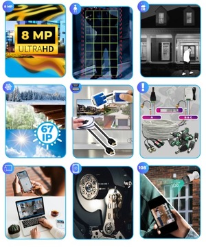 Комплект мониторинга Hikvision 8MPx с 2 уличными камерами по витой паре
