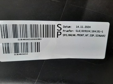 фото thumb №10, Porsche macan gts 2025- спойлер бампера перед 95c807061f