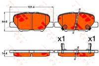фото thumb №1, Trw gdb3583 набор тормозных колодок тормозных, тормоза дисковые