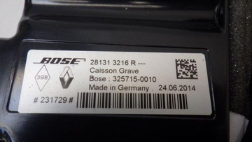 фото thumb №6, Динамик сабвуфер bose renault megane iii 2 рестайлинг 281313216r 325715-0010