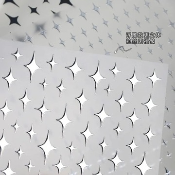 1шт 3D звезды лазерные наклейки для ногтей роскошные самоклеящиеся четырехконечные