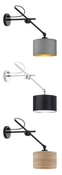 Kinkiet lampa ścienna abażur LED E27 kinkiet ścienny welurowy