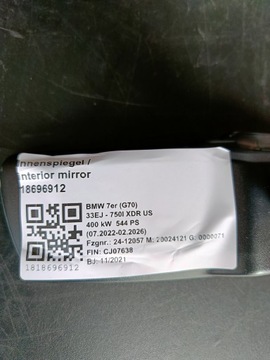 фото thumb №6, Зеркало внутренние ec led gto bmw 7 g70 jak новое 5a32378 5a9ce10 5b53a87