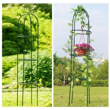 PERGOLA OGRODOWA NA KWIATY RÓŻE kolumnowa metalowa obelisk 190cm + KOTWY