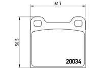 фото thumb №1, Brembo тормозные колодки тормозной. alfa romeo spider 71-93 задняя