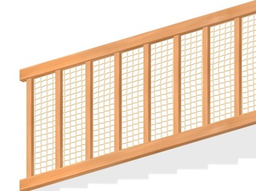 Beżowa siatka wzmocniona zabezpieczenie schodów łóżka barierki balustrady