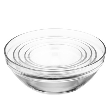 Набор мисок, салатники стеклянные с крышками, контейнеры Altom Design, 5 шт.