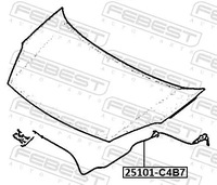 фото thumb №1, Трос открывания капот 25101-c4b7 febest