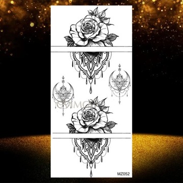 Indian Black Henna Temporary Tattoos For Women Mandala Flower DreamCatcher