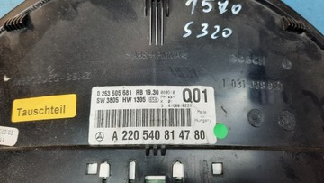 фото thumb №4, Спидометр mercedes w220 s-klasa 3.2 cdi