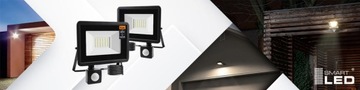 SLIM LED прожектор 30Вт галогенный, сумеречный датчик движения, галогенный прожектор