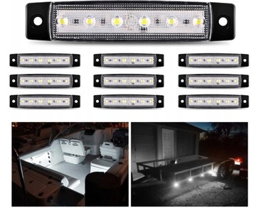 ЛАМПЫ ГАБАРИТНЫЕ ФОНАРИ СВЕТОДИОДНЫЕ ГАБАРИТНЫЕ ЗНАКИ НАБОР ИЗ 10 ШТ. 6LED