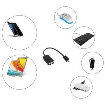 Концентратор 1x USB 1x Планшет MicroUSB Мышь ANDROID OTG