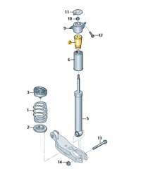 фото thumb №1, Відбійник амортизатор задня audi 8w0 512 131 f - оригінальний номер