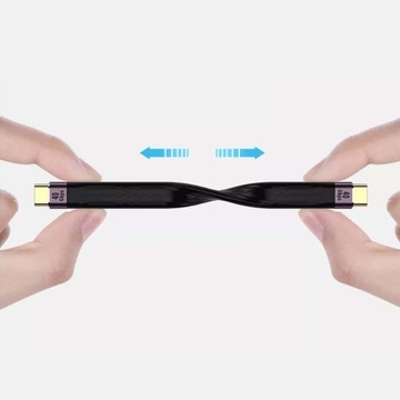 USB-C USB4 КАБЕЛЬ БЫСТРОЙ ЗАРЯДКИ 100 Вт, 40 Гбит/с, 8K, 13,8 см