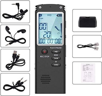 ПРОФЕССИОНАЛЬНЫЙ ЦИФРОВОЙ ДИКТОФОН 16 ГБ USB MP3-ПЛЕЕР