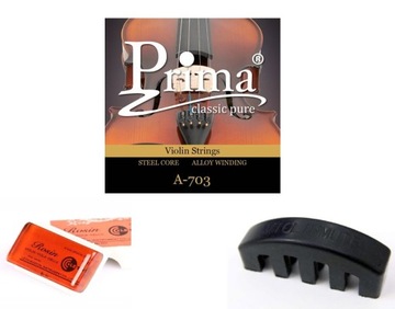 СТРУНЫ ДЛЯ СКРИПКИ PRIMA P-703 4/4 + ROSINO + ГЛУШИТЕЛЬ