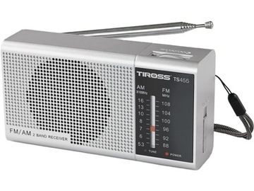 Портативная FM радиостанция TIROSS TS-455 AM Серебристый