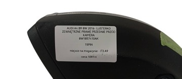 фото thumb №8, Audi a4 b9 8w 2016-2023 зеркало правые внешние 15 pin камера