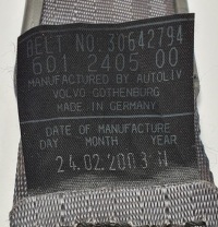 фото thumb №3, Pas натяжитель левый задняя ii ряд volvo xc90 30642794