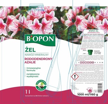 BiOPON ŻEL nawóz do RODODENDRONÓW AZALII i RÓŻANECZNIKÓW 1L