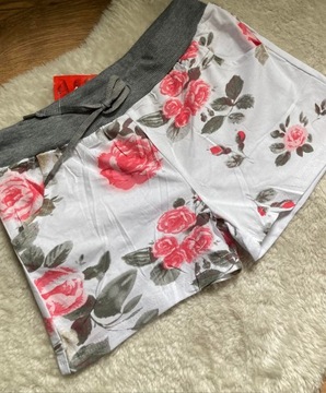 SZORTY bawełna krótkie SPODENKI FLOWERS 311K 36 S