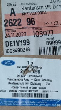 фото thumb №9, Ford transit mk8 21- прокладка двері лівий перед kk31-v20709-ca