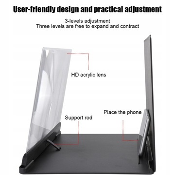 УВЕЛИЧИТЕЛЬНЫЙ ЭКРАН ДЛЯ СМАРТФОНА HD 3D РУЧКА 18