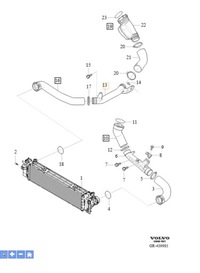 фото thumb №1, Volvo xc40 труба воздухозаборник воздуха интеркулер оригинальный номер 322