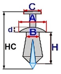 фото thumb №4, 10x lexus ls rx rc клипса штифт 9x13 накладки порог