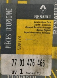 Renault шків генератора оригінал 7701476465 Ціна, фото thumb