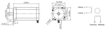 NEMA 23 3Nm 4A Шаговый двигатель с ЧПУ ОРИГИНАЛ!