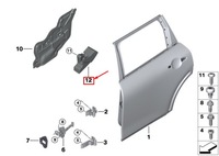 фото thumb №1, Mini clubman f54 rear правый door crash pad 51227344230 7344230