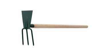 MOTYKA MOTYCZKA OGRODOWA DO KOPANIA KOPACZKA Z WIDEŁKAMI 7cm HACZKA 83cm
