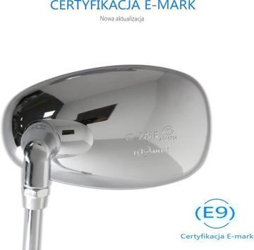 Chromowane Boczne Lusterka Motocyklowe Uniwersalne M10