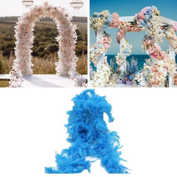 .Costume Boa Feather Boa for Dancing Wedding Blue
