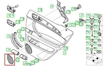 фото thumb №6, Крышка динамика правого bmw x5 e53 1998 2006 оригинальный 51428265476