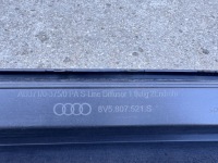 фото thumb №12, Audi a3 sedan s line рестайлінг 16- дифузор спойлер накладка бампер заднє 8v5
