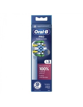KOŃCÓWKI KOŃCÓWKA DO SZCZOTECZKI ORAL-B PRO FLOSS ACTION 3SZT NOWE ORYGINAŁ
