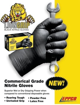 ПЕРЧАТКИ ДЛЯ МАСТЕРСКОЙ Lion Grip 100шт L