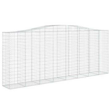 Kosze gabionowe, 2 szt, 400x50x160/180 cm, galwani