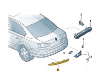 фото thumb №2, Отражатель отражающий свет vw jetta 5c правая