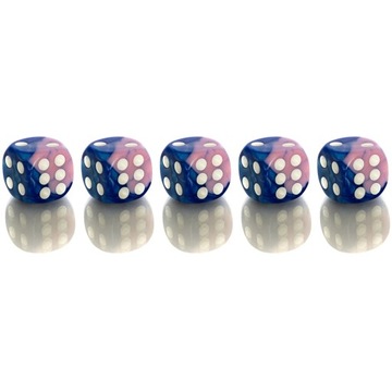ZESTAW 5 KOSTEK K6 RPG ZDERZENIE ŚWIATÓW KOŚĆ SZEŚCIOŚCIENNA 1,6 CM