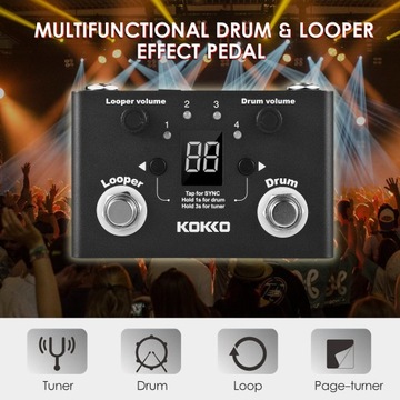Многофункциональная педаль эффектов Drum Looper KOKKO