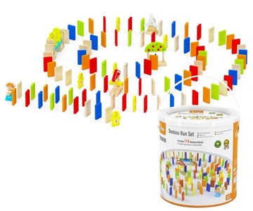 Деревянные обучающие кубики Viga Domino Farma 116