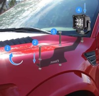 фото thumb №6, Кронштейны крепления кронштейны лампа roboczych led na капот ford f150 f-150