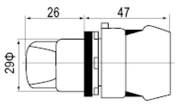 Przełącznik piórowy podświetlany C2SIS-F3-G 24V zielony (3 pozycje)