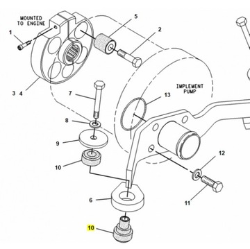 PODUSZKA POMPY HYDRAULICZNEJ KOPARKO-ŁADOWARKI SPYCHARKA CAT CATERPILLAR