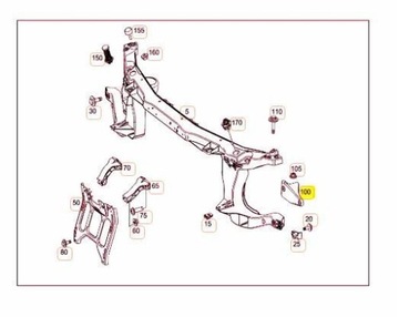 фото thumb №9, Кронштейн mercedes benz vito metris evito оригинальный a4478801114