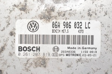 фото thumb №8, Блок керування комп'ютер двигуна 06a906032lc 0261207819 skoda octavia 1 i 2.0 8v